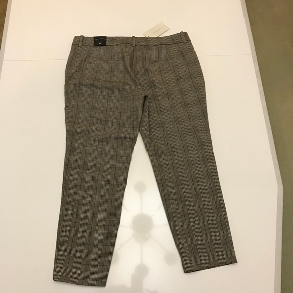 NWT Zara Woman Chino Fit Glen Plaid Checkered Pants Waist 36 - Picture 10 of 14